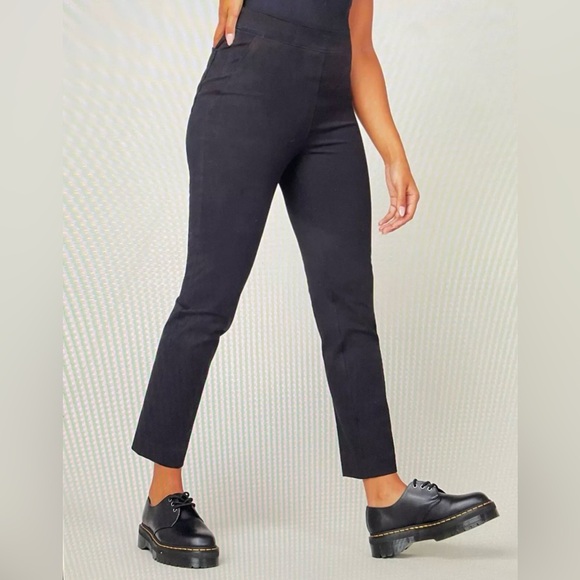 Spanx Polished Ankle Slim Pants‎ Navy Blue Medium Sz Medium NWT - Picture 1 of 12